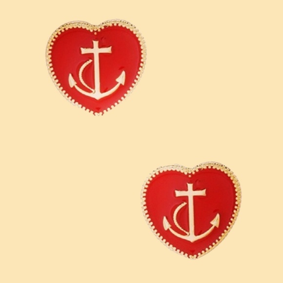 Kinny & Howie Jewelry - 🌺BOGO!  Sea La Vie Earrings in Red and Navy Blue